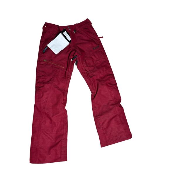 Volcom Girls Mona Snowboard Pants Red Small NWT Snow Ski Streetwear - Picture 6 of 6